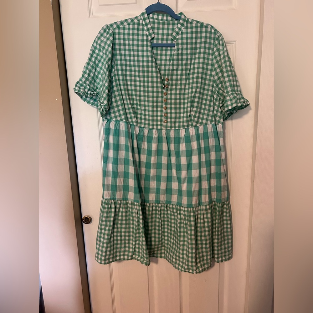 Green Gingham Dress